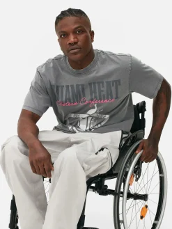 NBA Miami Heat Acid Wash T-Shirt|Primark Hot