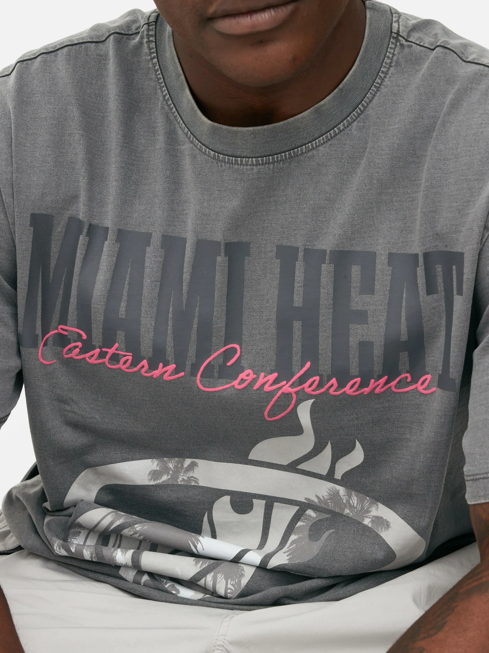 NBA Miami Heat Acid Wash T-Shirt|Primark Hot
