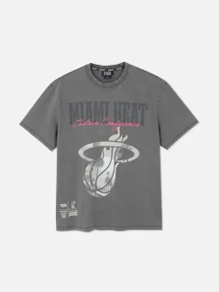 NBA Miami Heat Acid Wash T-Shirt|Primark Hot
