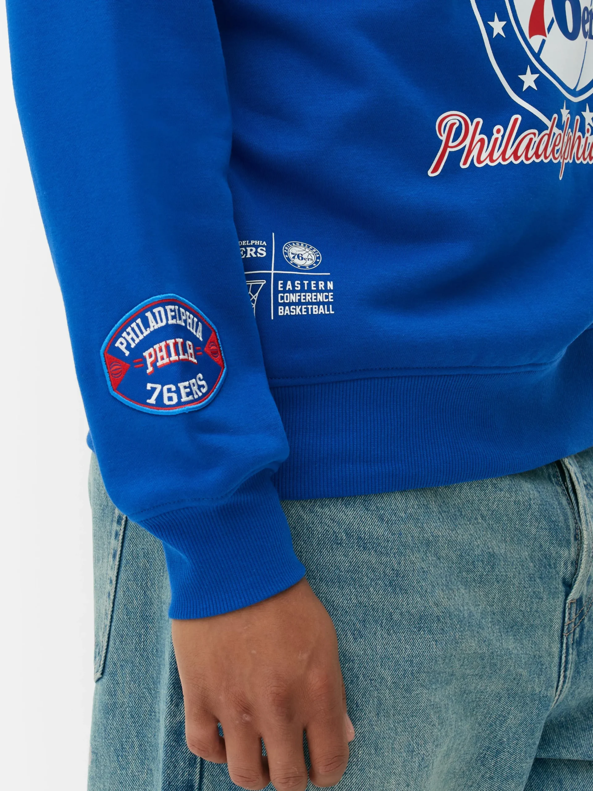 NBA Philadelphia 76ers Graphic Sweatshirt|Primark Clearance