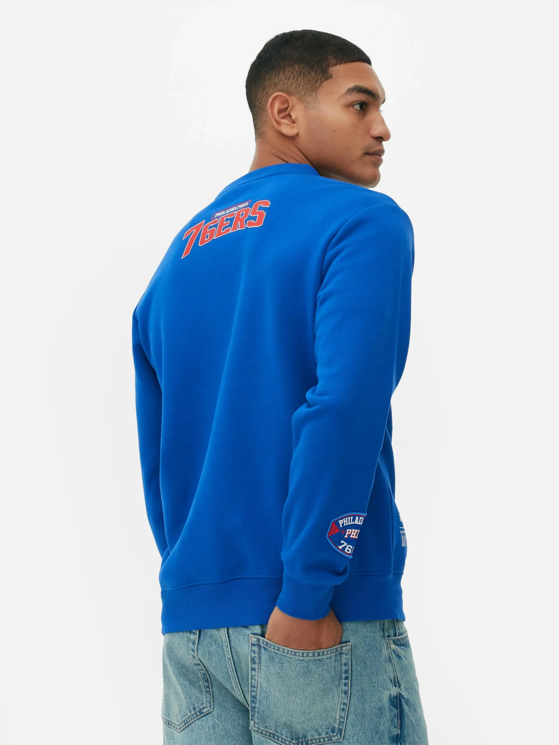 NBA Philadelphia 76ers Graphic Sweatshirt|Primark Clearance