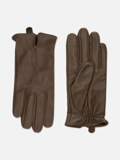 Notched Wrist Leather Gloves|Primark Online