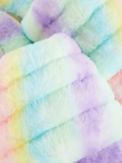 Ombré Faux Fur Slippers|Primark New