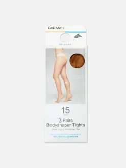 3-Pack 15 Denier Body Shaper Tights|Primark Clearance