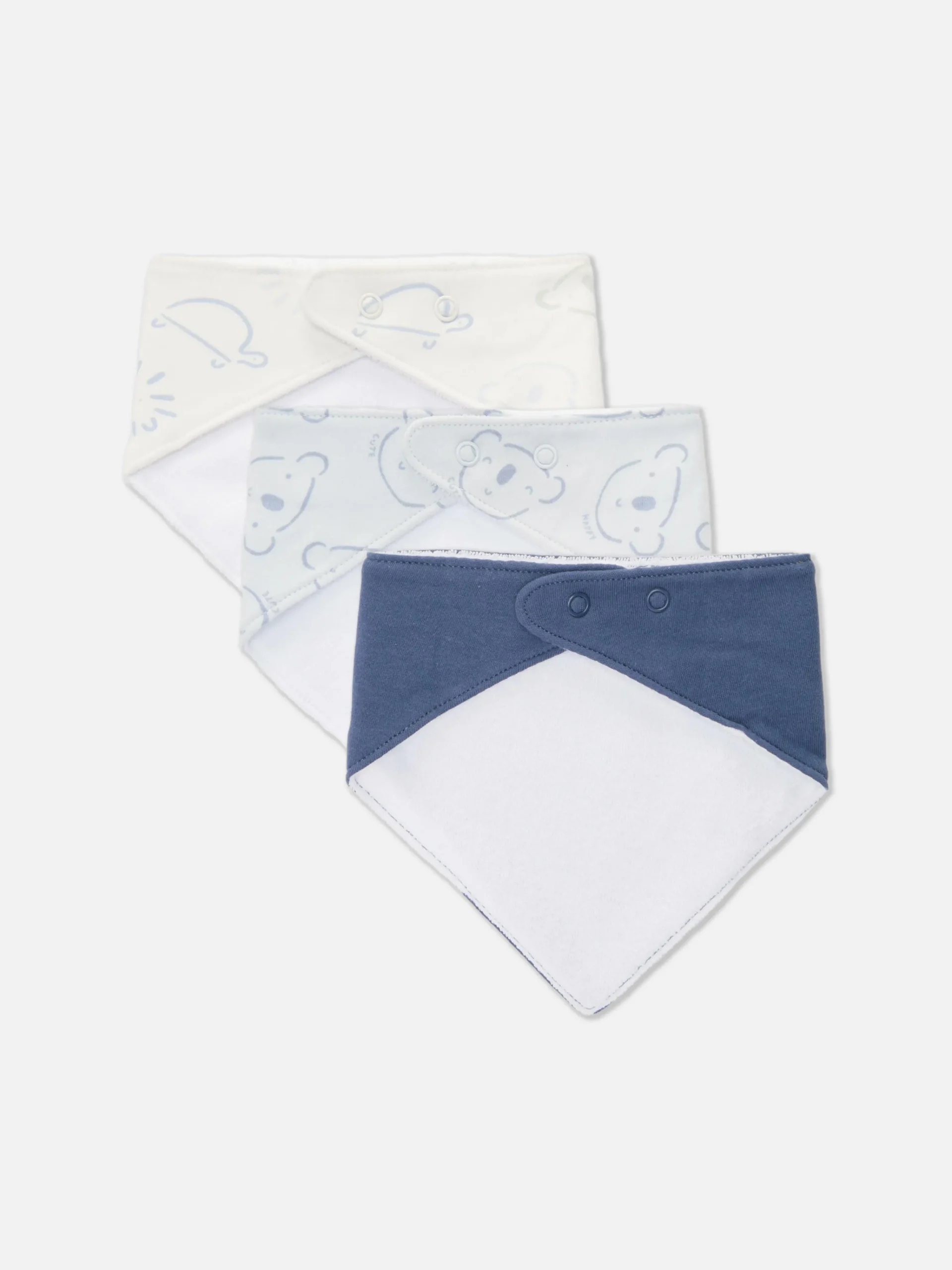 3-Pack Animal Bandana Bibs|Primark New