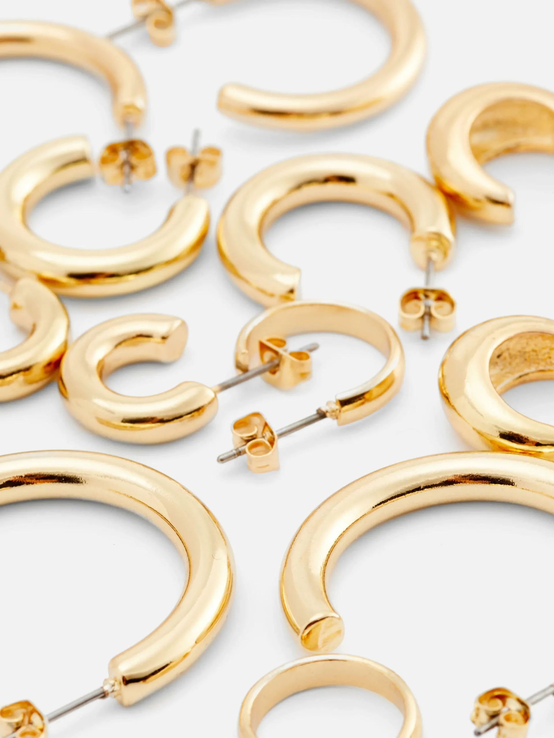 6-Pack Chunky Hoop Earrings|Primark Hot
