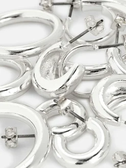 6-Pack Chunky Hoop Earrings|Primark Hot