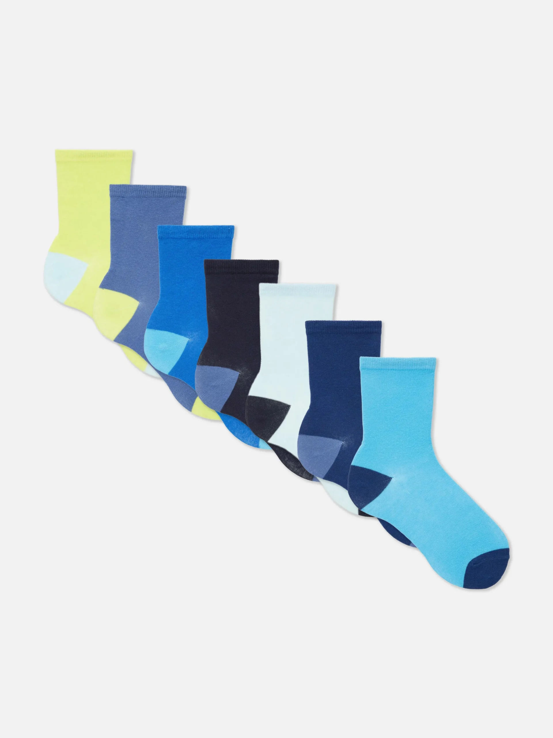 7-Pack Color Block Ankle Socks|Primark New
