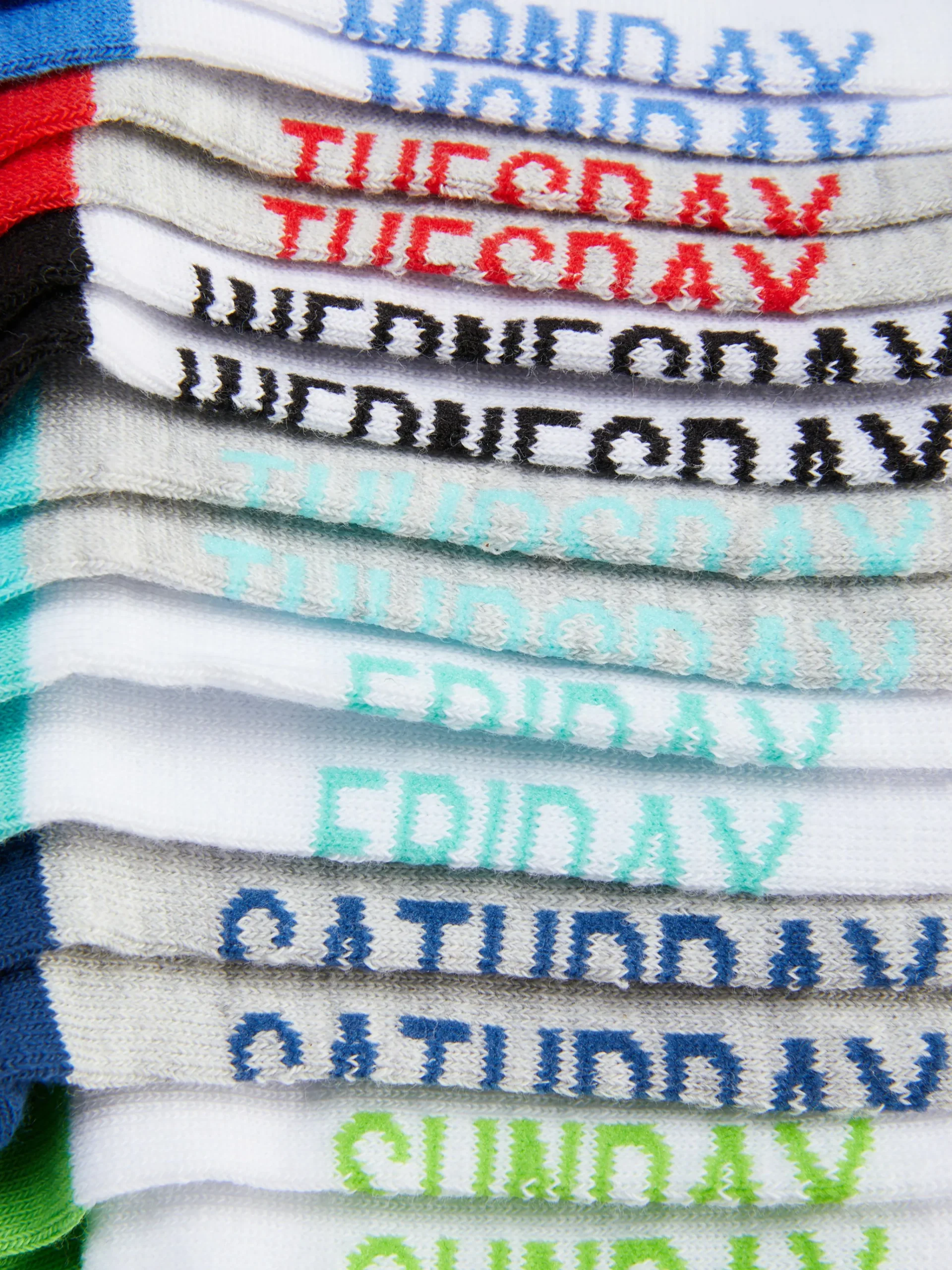 7-Pack Days Of The Week Socks|Primark Clearance