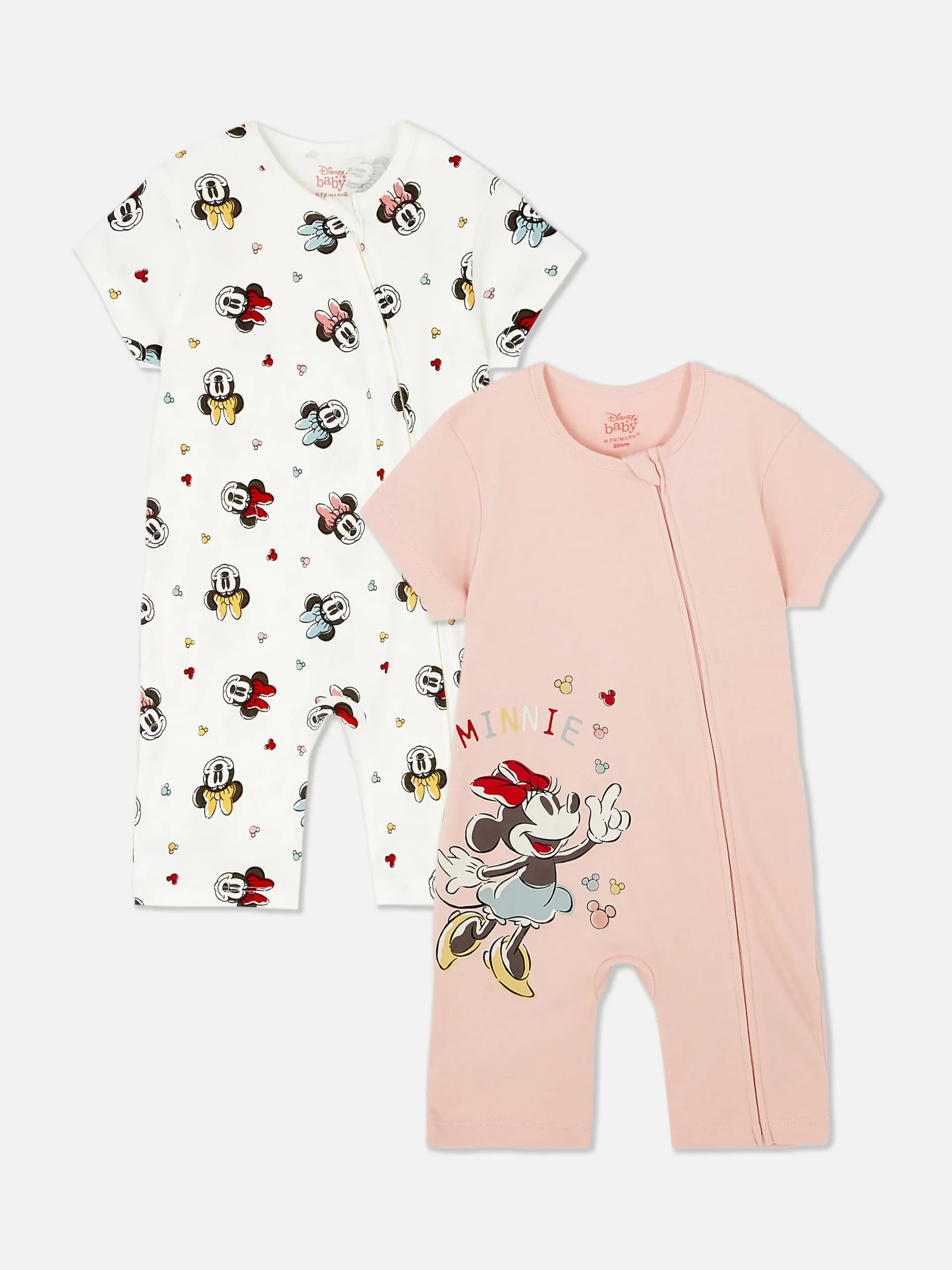 2-Pack Disney’s Minnie Mouse Zip Rompers|Primark Sale