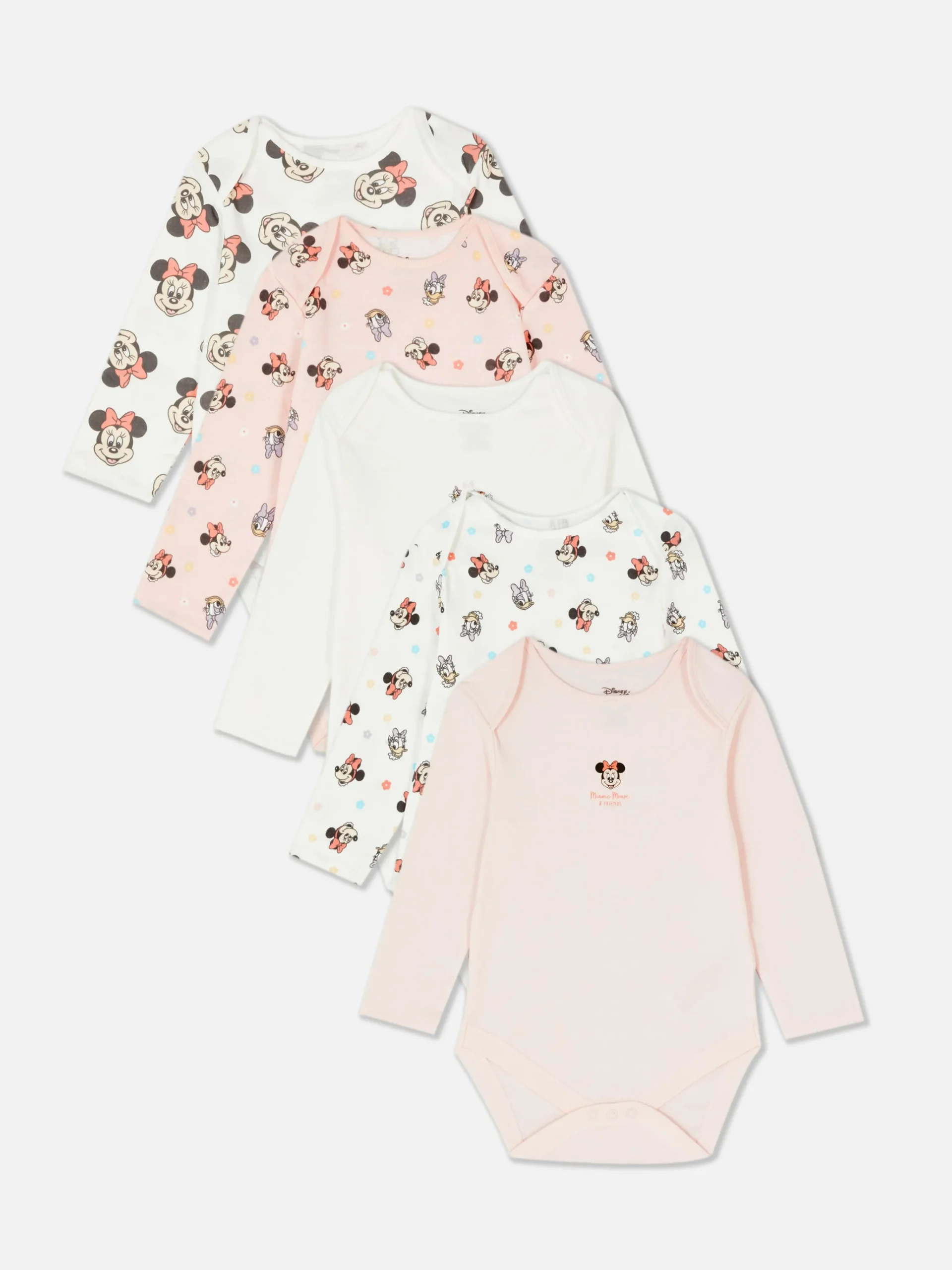 5-Pack Disney’s Minnie Mouse/Daisy Duck Bodysuits|Primark Discount