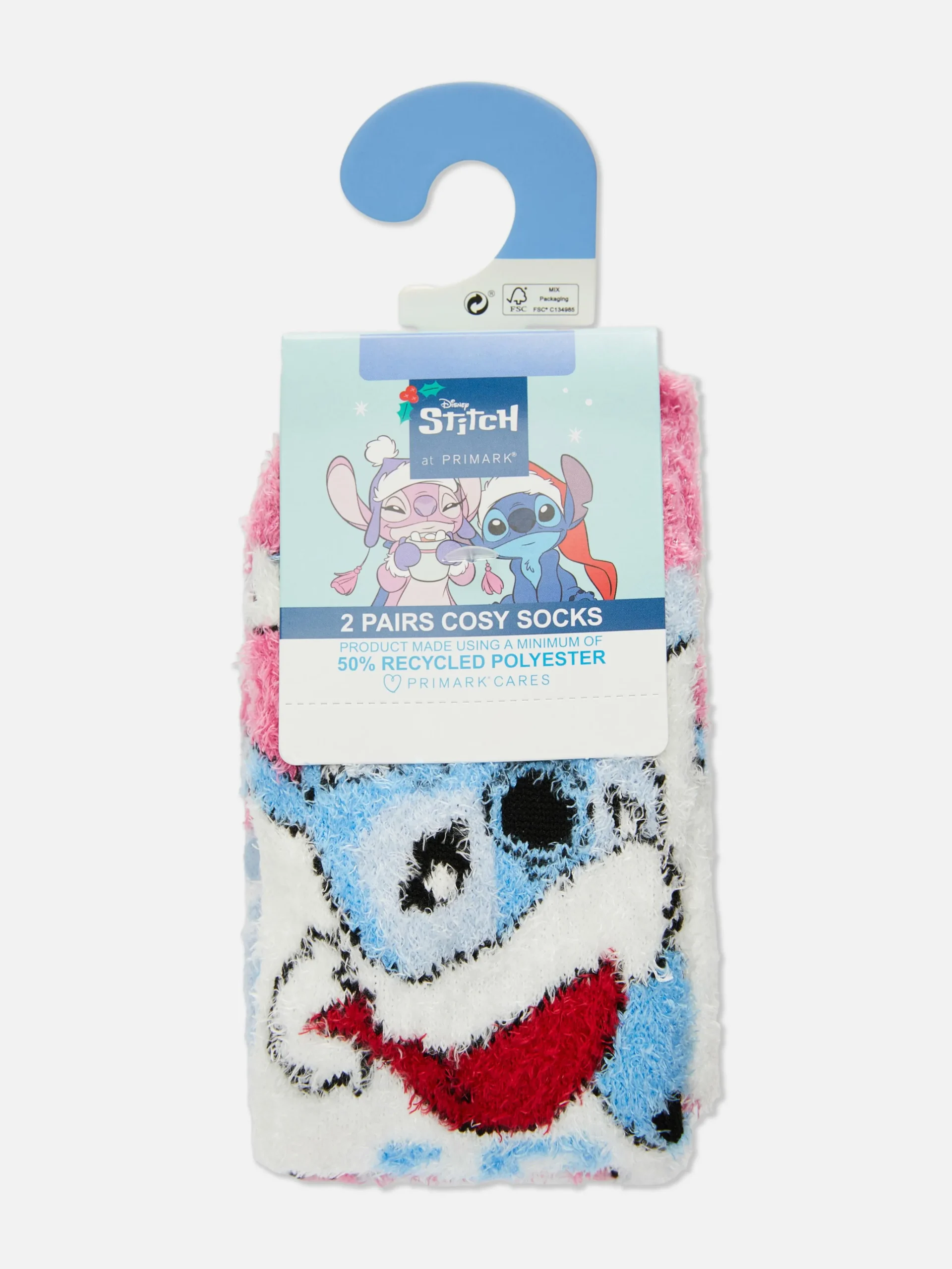 2-Pack Disney’s Stitch Festive Cozy Socks|Primark Clearance