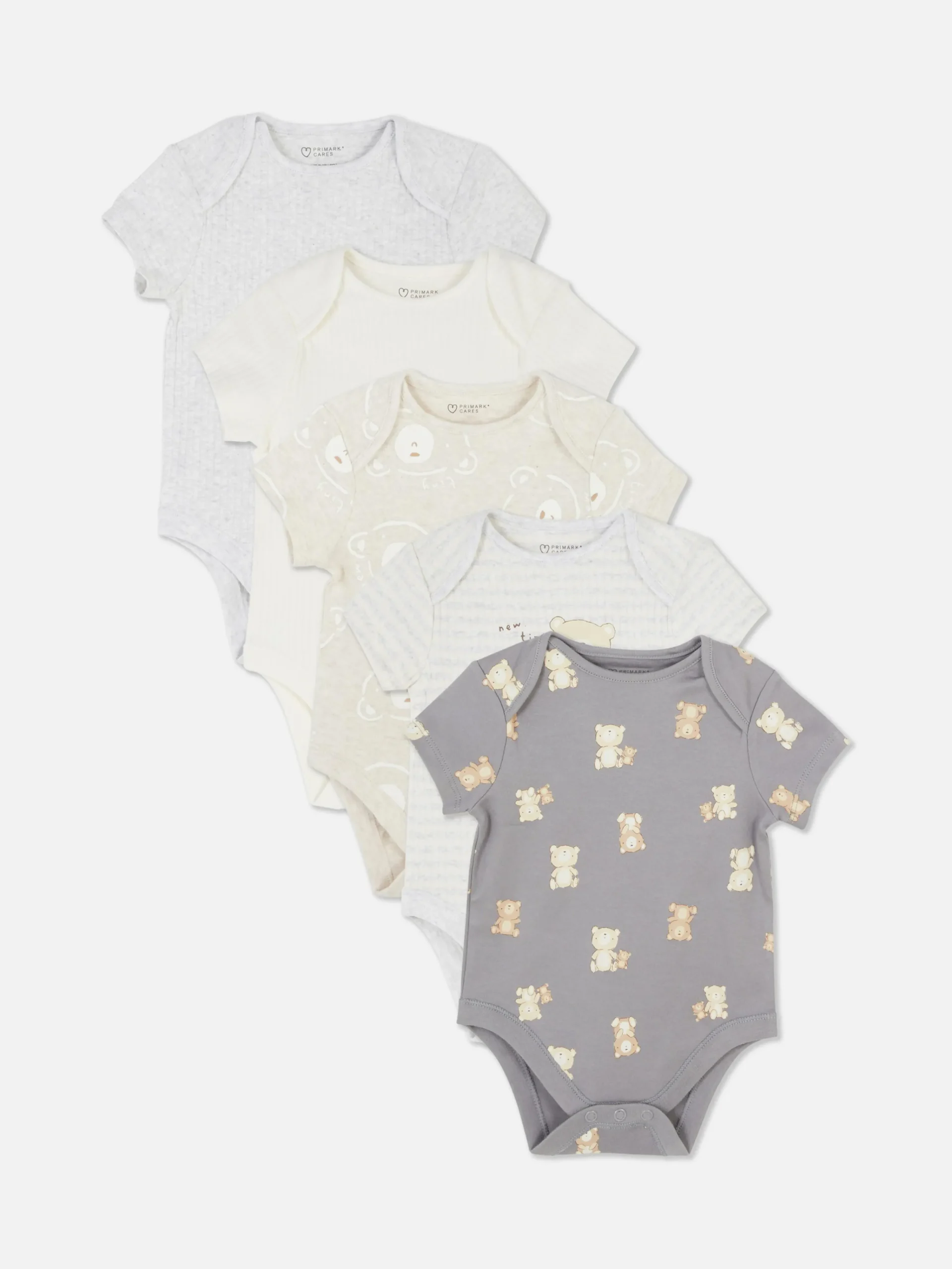 5-Pack Essential Bodysuits|Primark