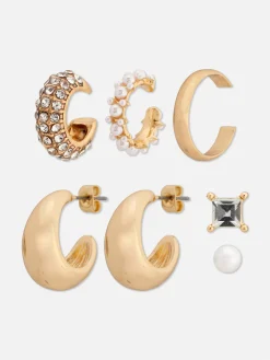 6-Pack Faux Pearl Cuff Earrings|Primark Outlet