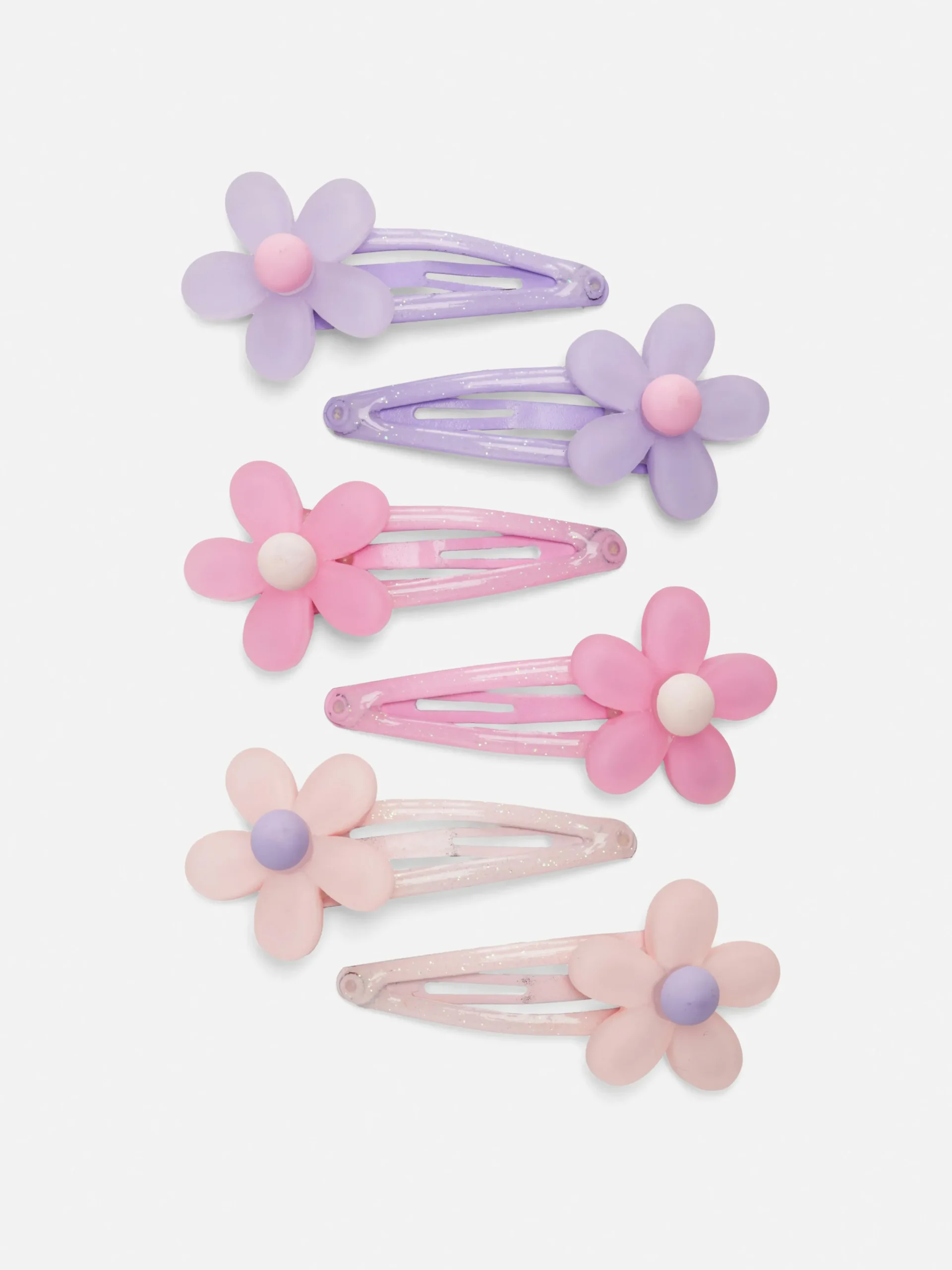 6-Pack Flower Snap Hair Clips|Primark Best