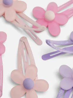 6-Pack Flower Snap Hair Clips|Primark Best