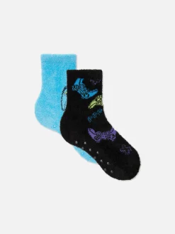 2-Pack Game Controller Fluffy Socks|Primark Discount