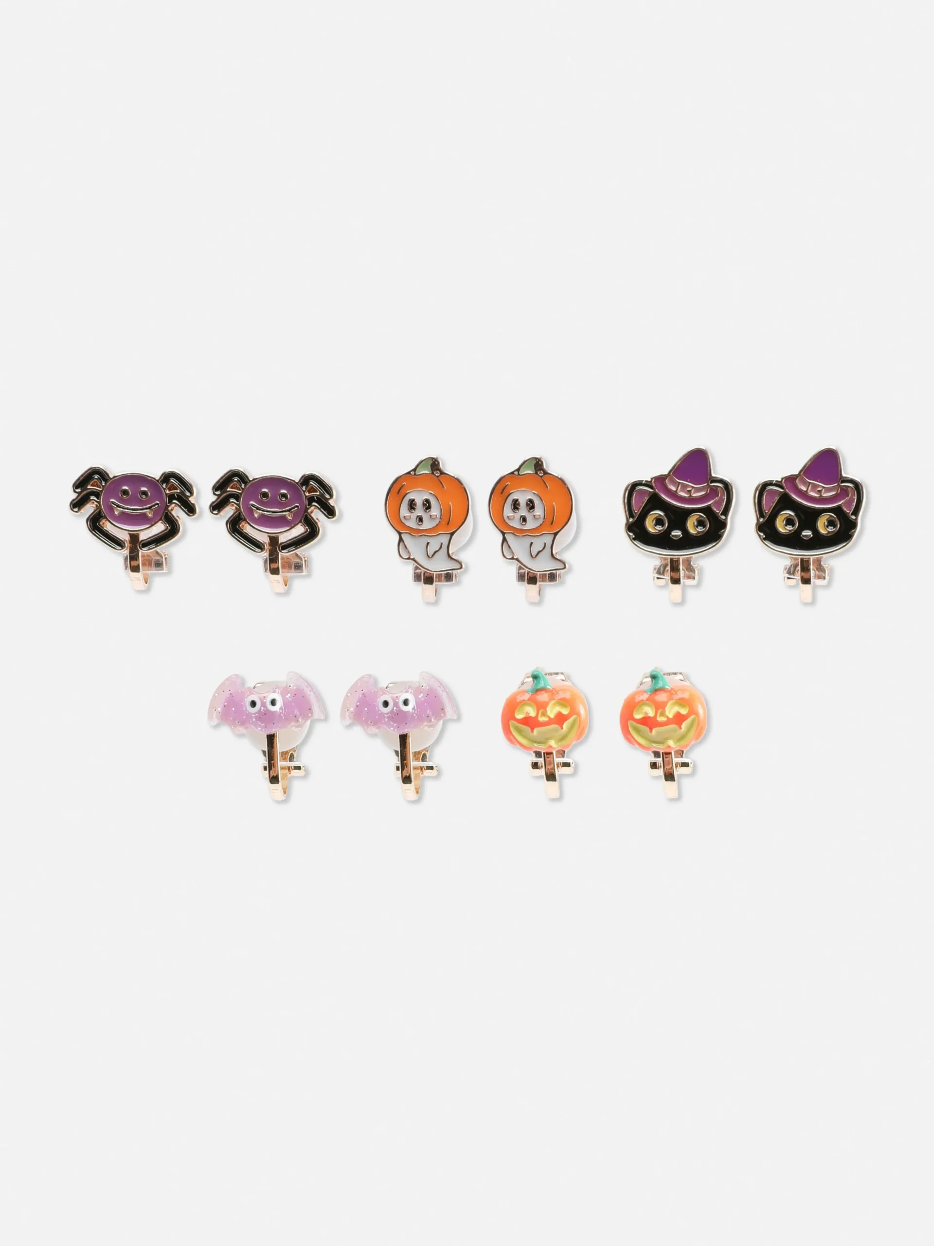 5-Pack Glow In The Dark Clip-On Halloween Earrings|Primark Sale