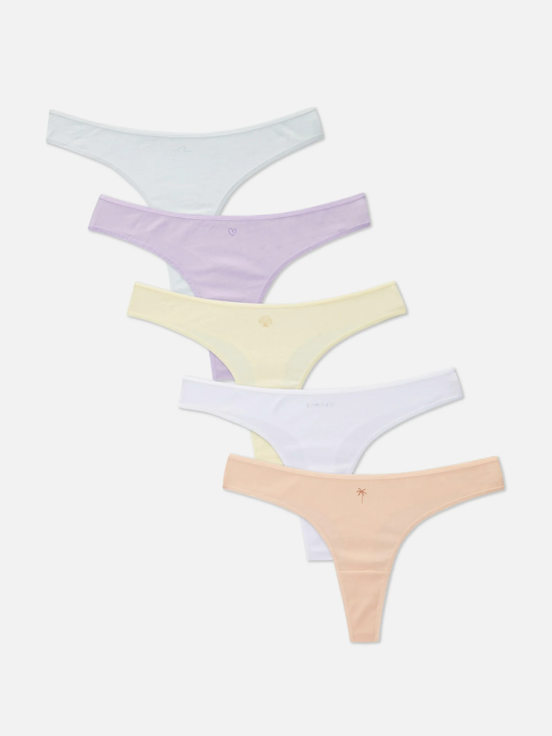 5-Pack Graphic Thongs|Primark Hot