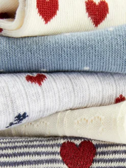 5-Pack Heart Crew Socks|Primark Online