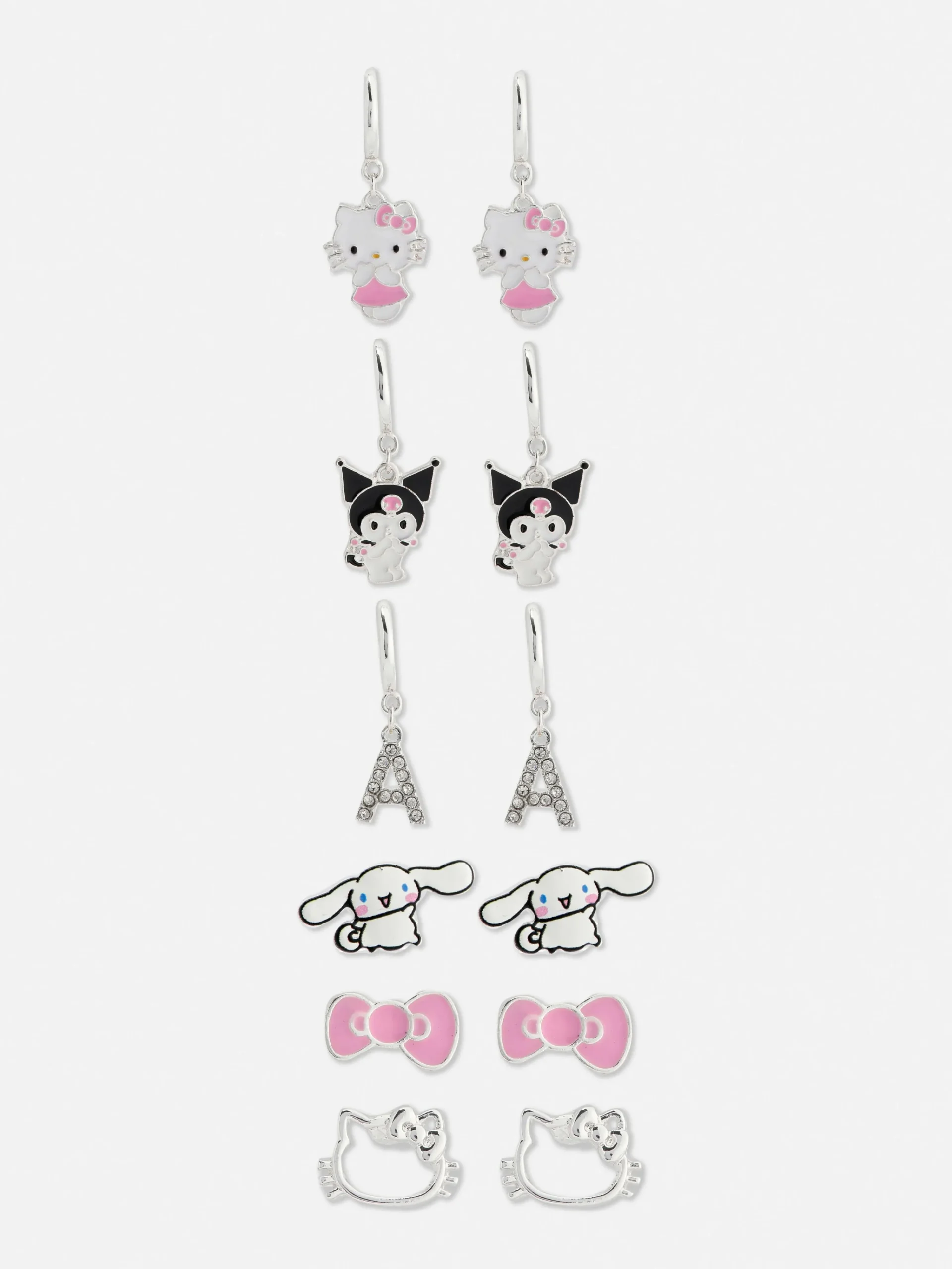6-Pack Hello Kitty Earrings|Primark New