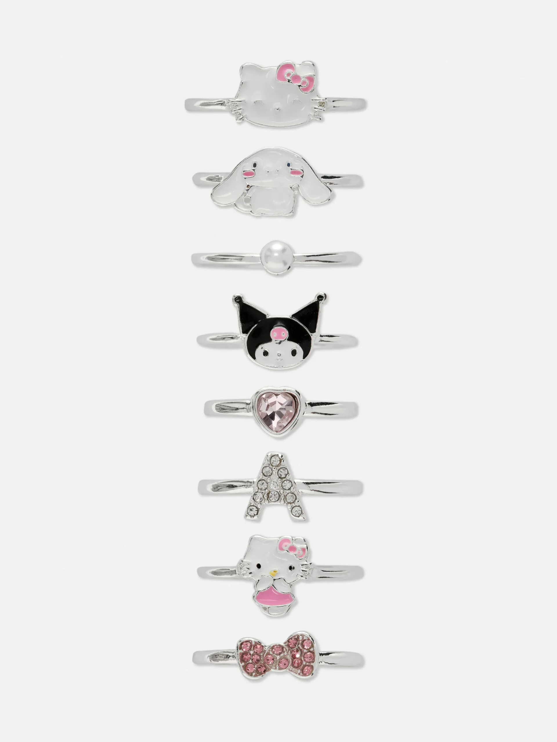8-Pack Hello Kitty Rings|Primark Sale