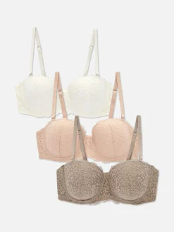 3-Pack Lace Balcony Bras|Primark Outlet