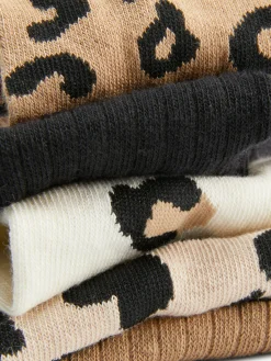 5-Pack Leopard Crew Socks|Primark Outlet