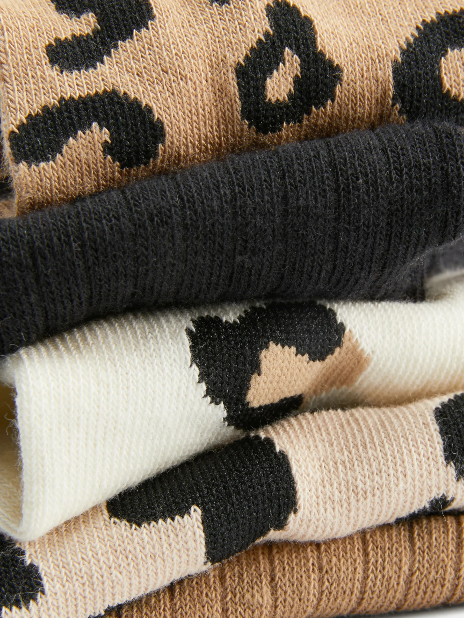 5-Pack Leopard Crew Socks|Primark Outlet