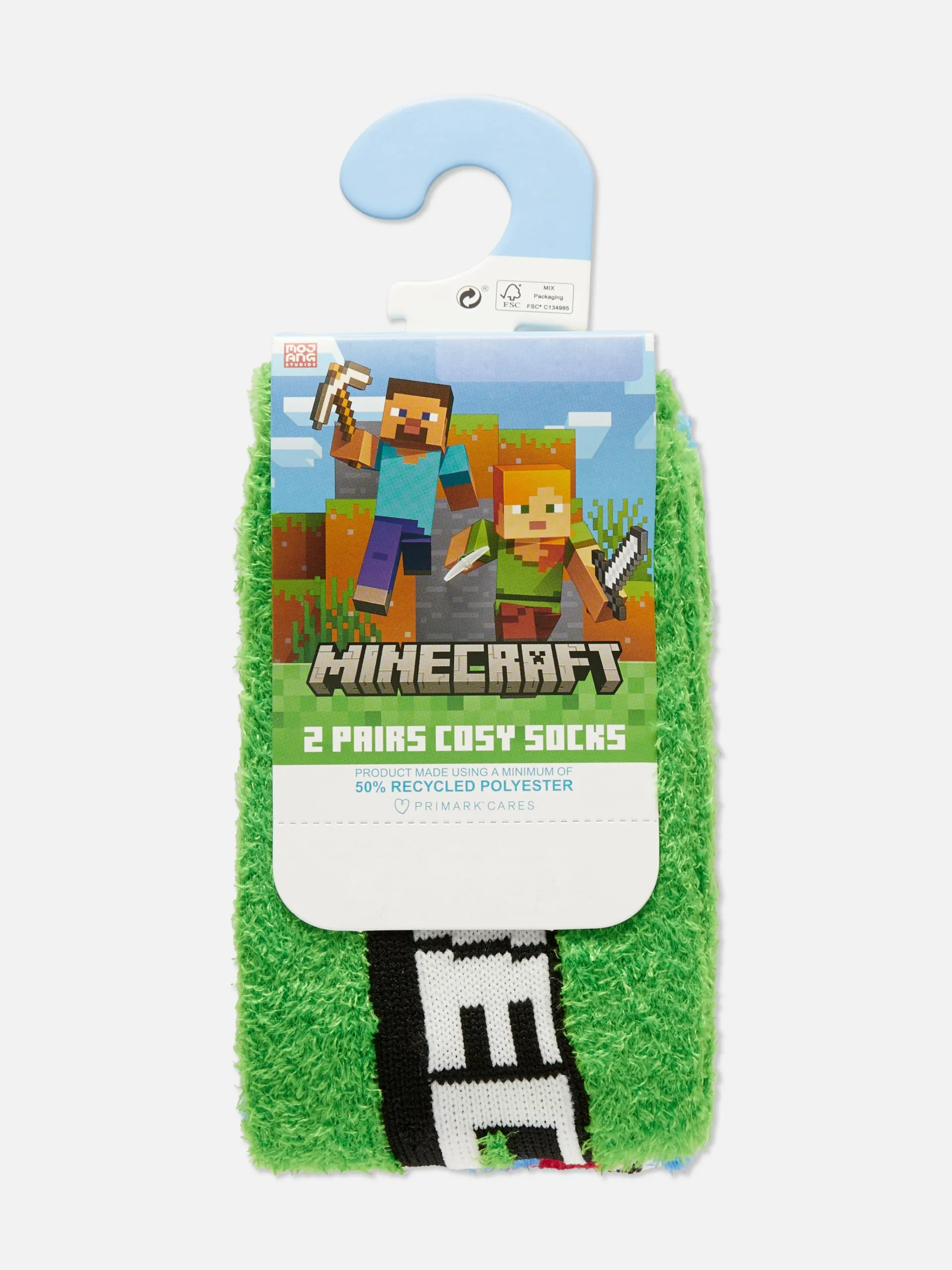 2-Pack Minecraft Fluffy Socks|Primark Outlet
