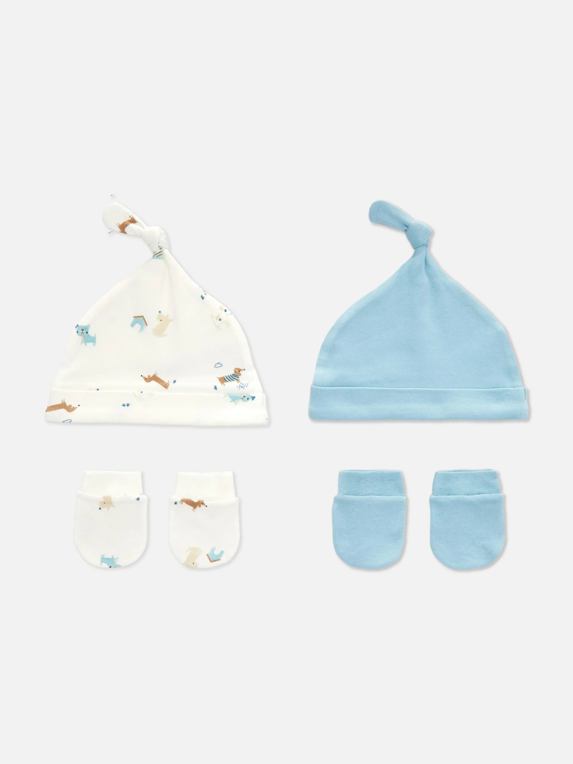 2-Pack Mixed Hat And Mittens Set|Primark Sale