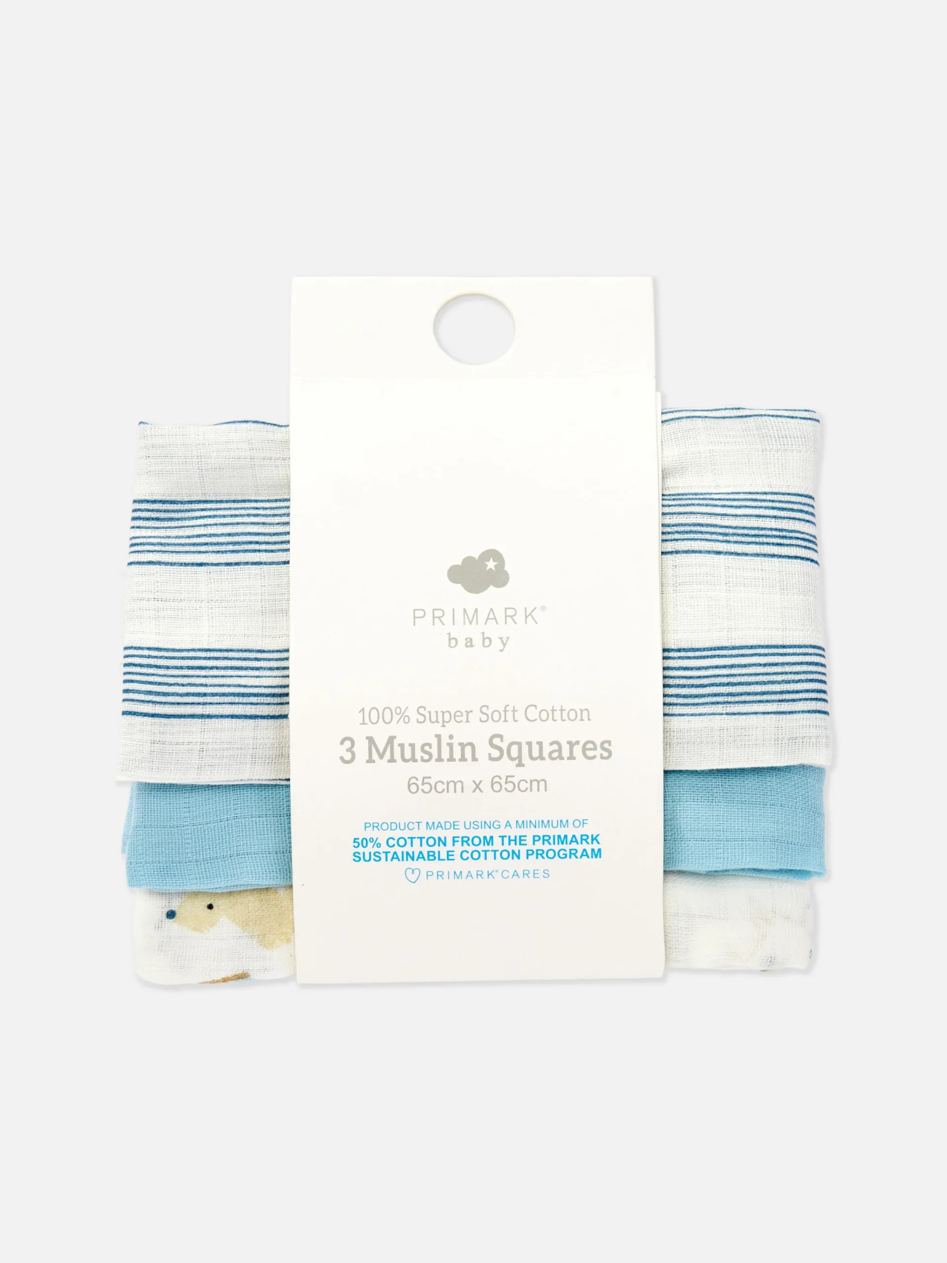 3-Pack Mixed Muslin Squares|Primark Clearance