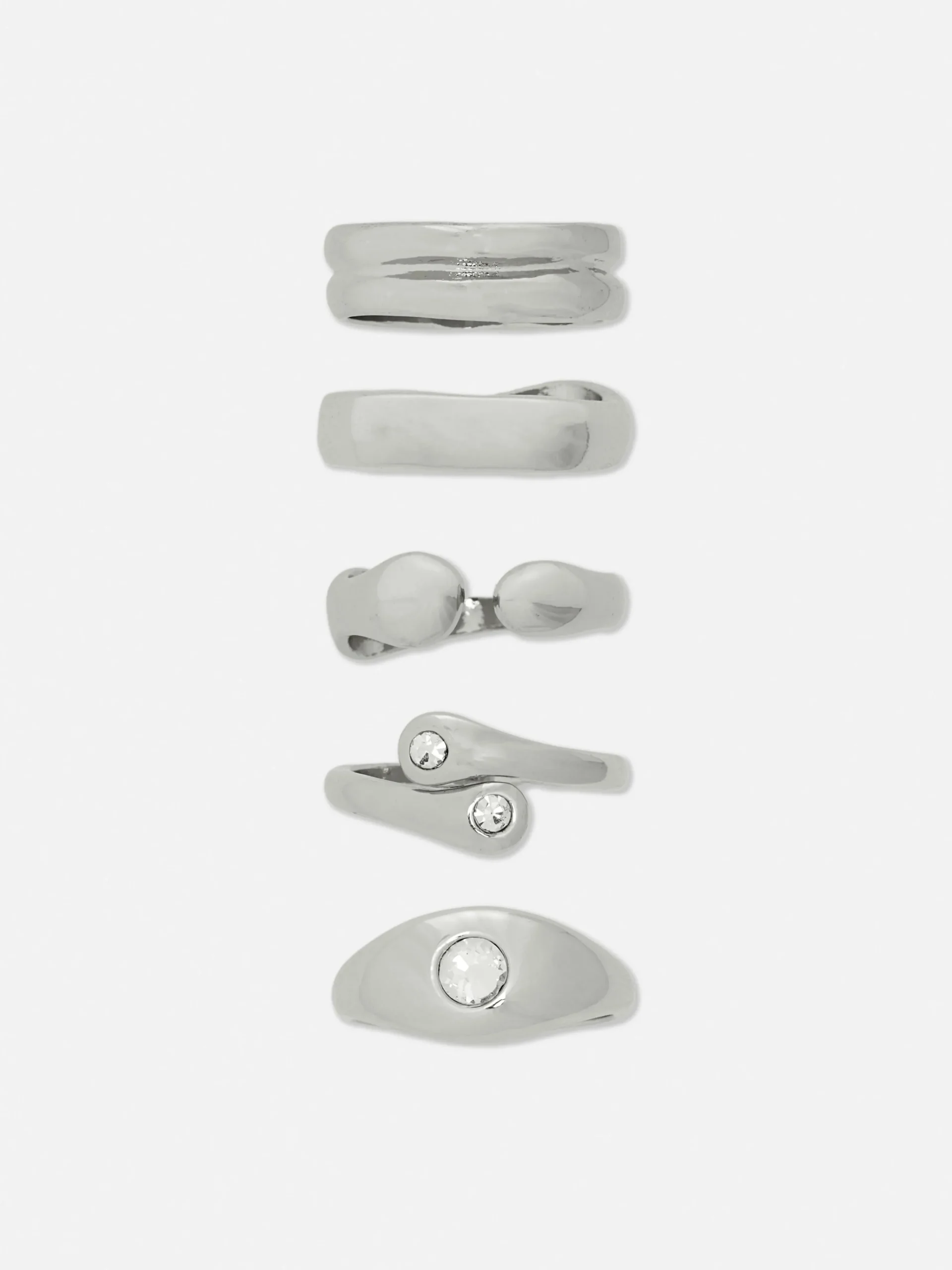 5-Pack Multi Chunky Rings|Primark Clearance