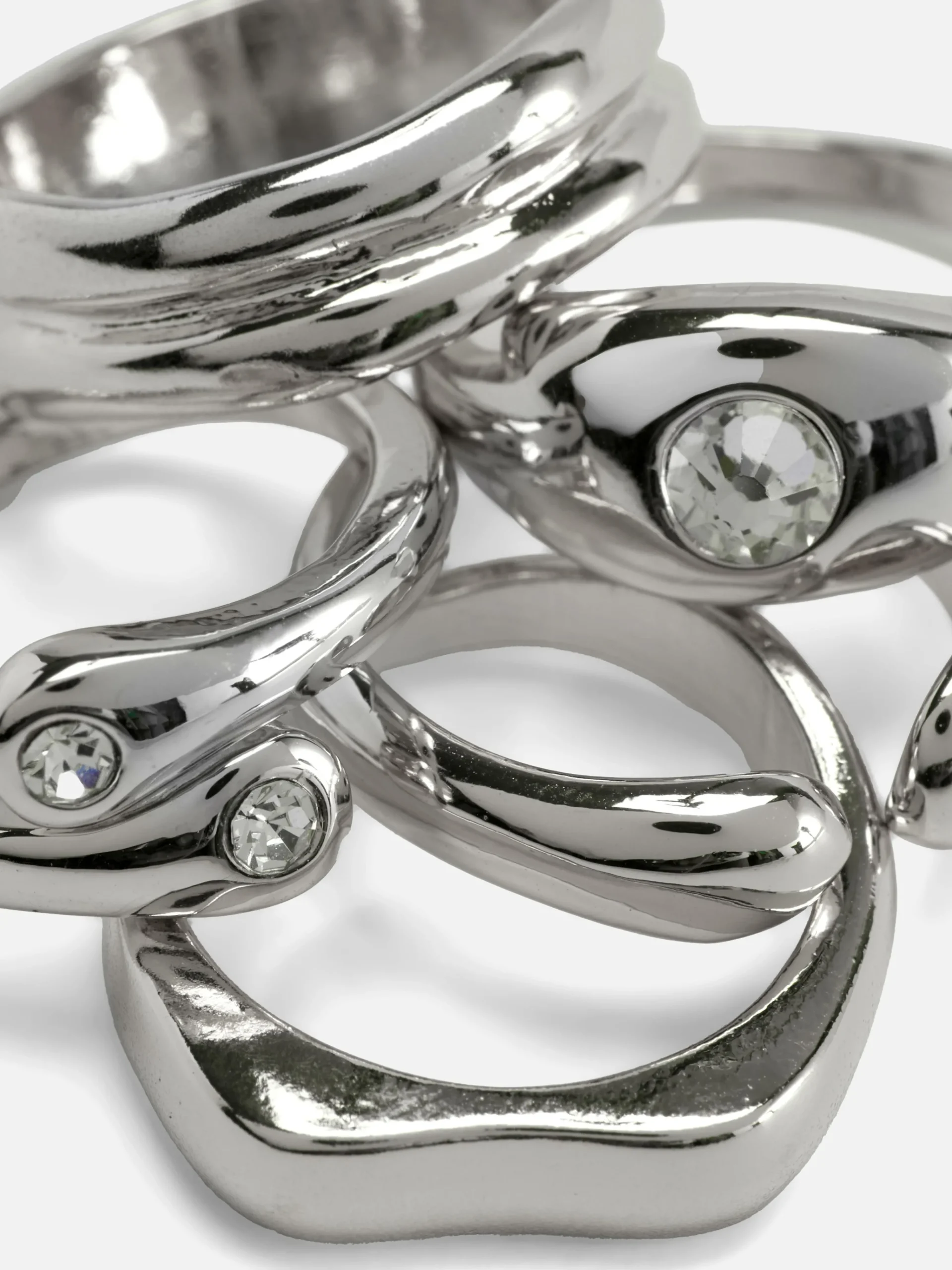 5-Pack Multi Chunky Rings|Primark Clearance