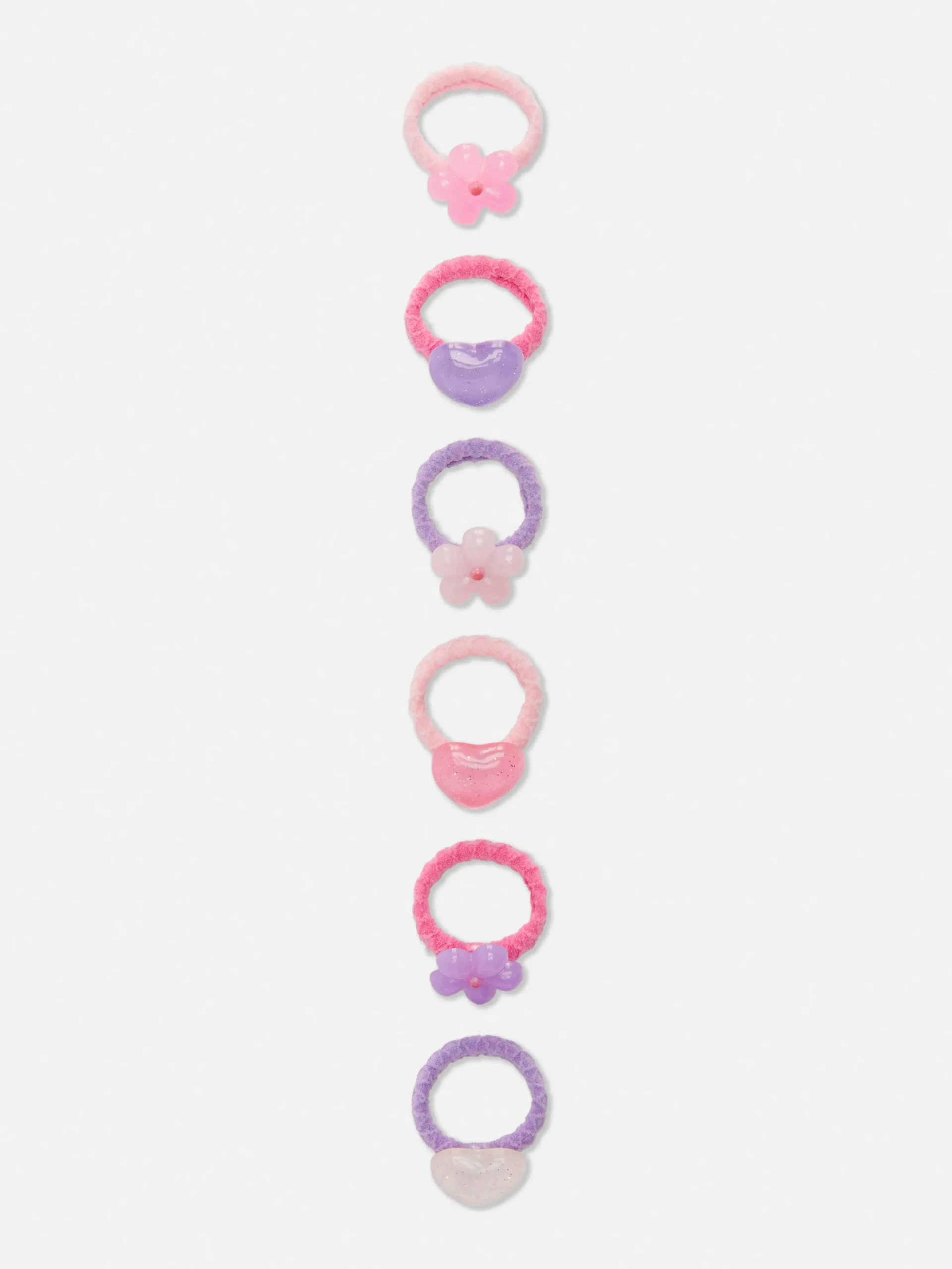 6-Pack Novelty Charm Hair Bands|Primark Discount