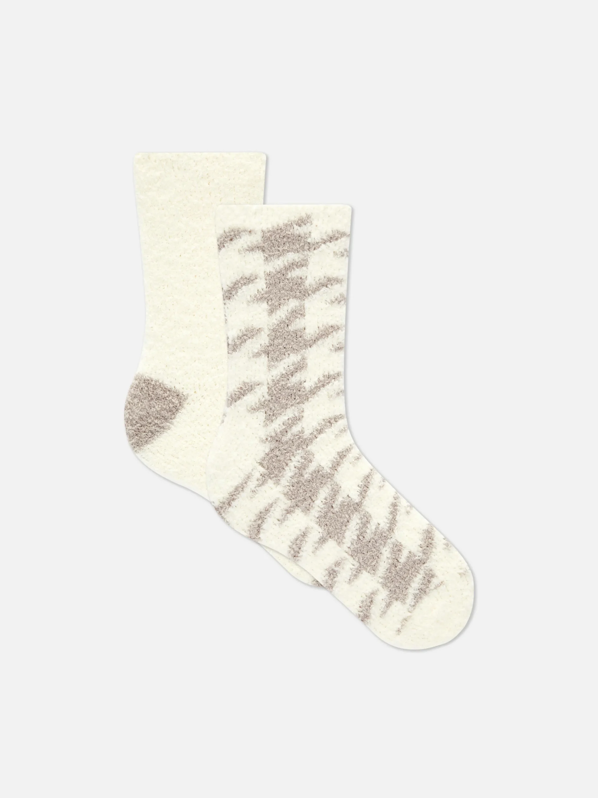 2-Pack Patterned Cozy Socks|Primark New