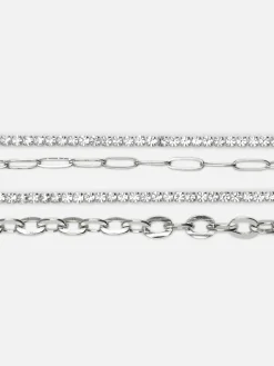4-Pack Rhinestone Chain Bracelets|Primark Discount
