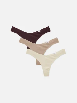 3-Pack Ribbed Miami Thongs|Primark Discount