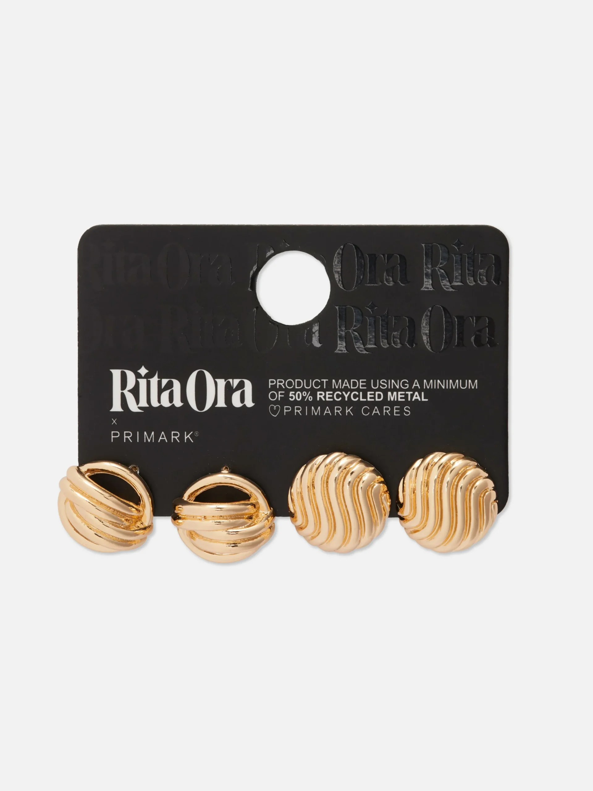 2-Pack Rita Ora Sculptural Chunky Studs|Primark Discount