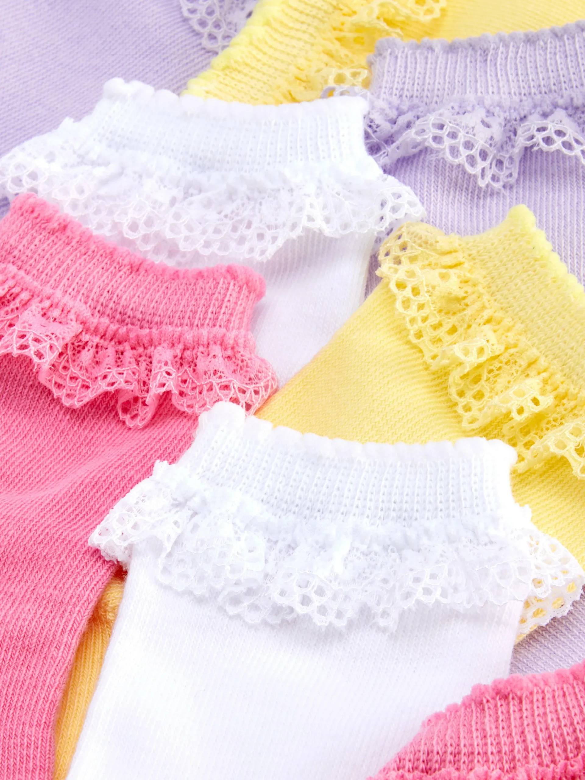 4-Pack Ruffle Trim Socks|Primark Hot
