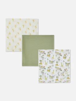 3-Pack Safari Burp Cloths|Primark