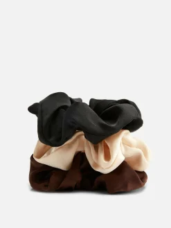 3-Pack Satin Scrunchies|Primark