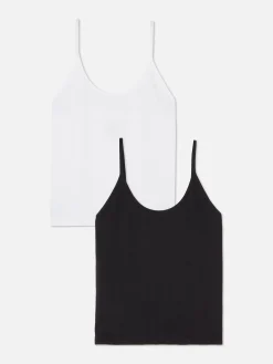 2-Pack Scoop Neck Camis|Primark