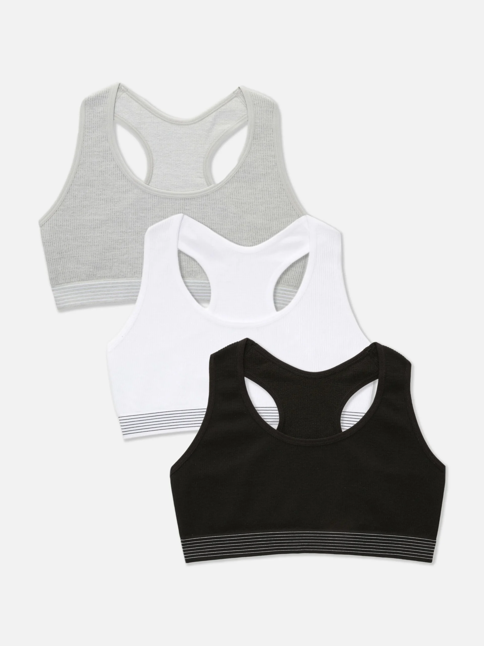 3-Pack Seamless Racerback Crop Tops|Primark Hot