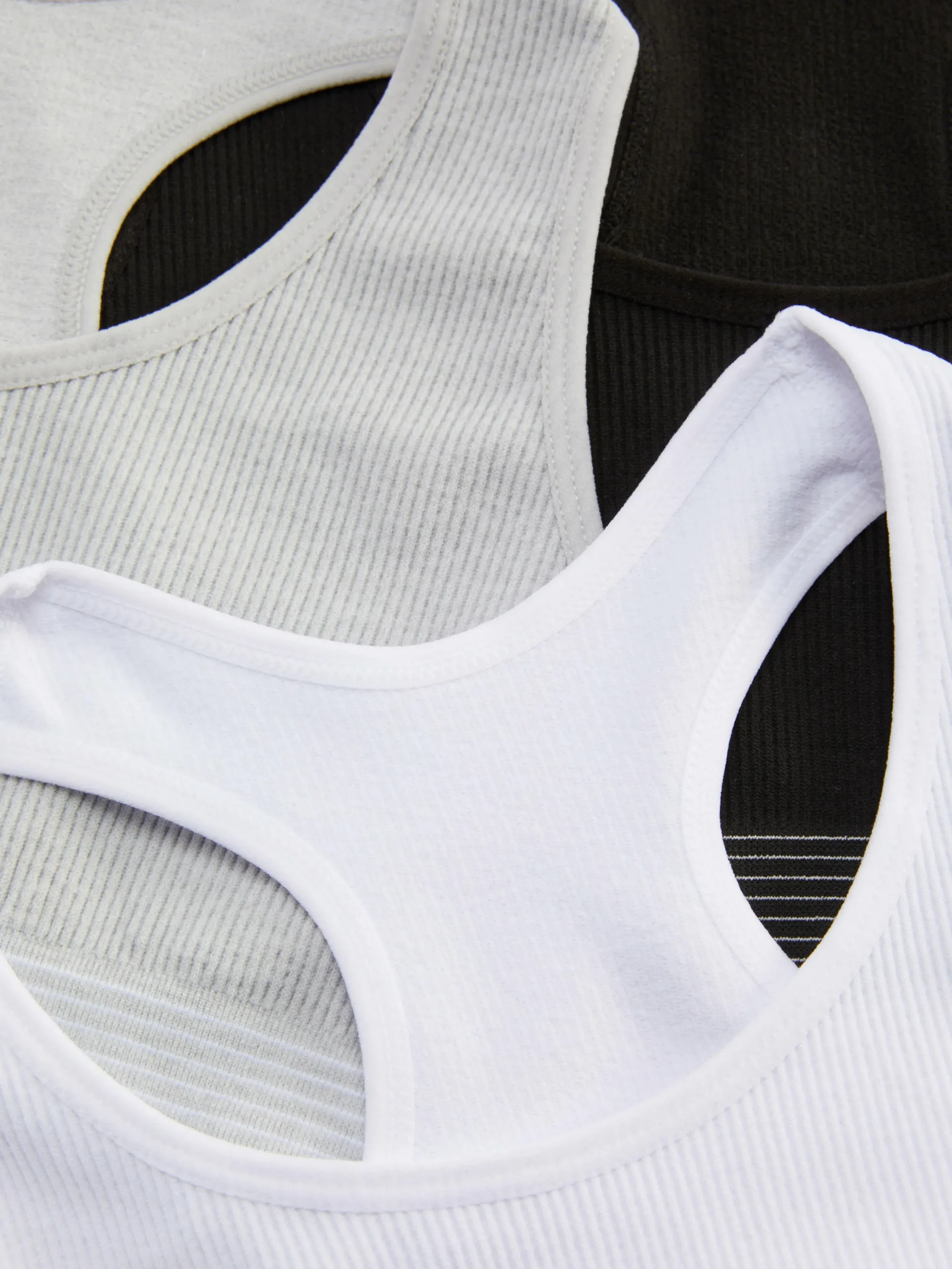 3-Pack Seamless Racerback Crop Tops|Primark Discount