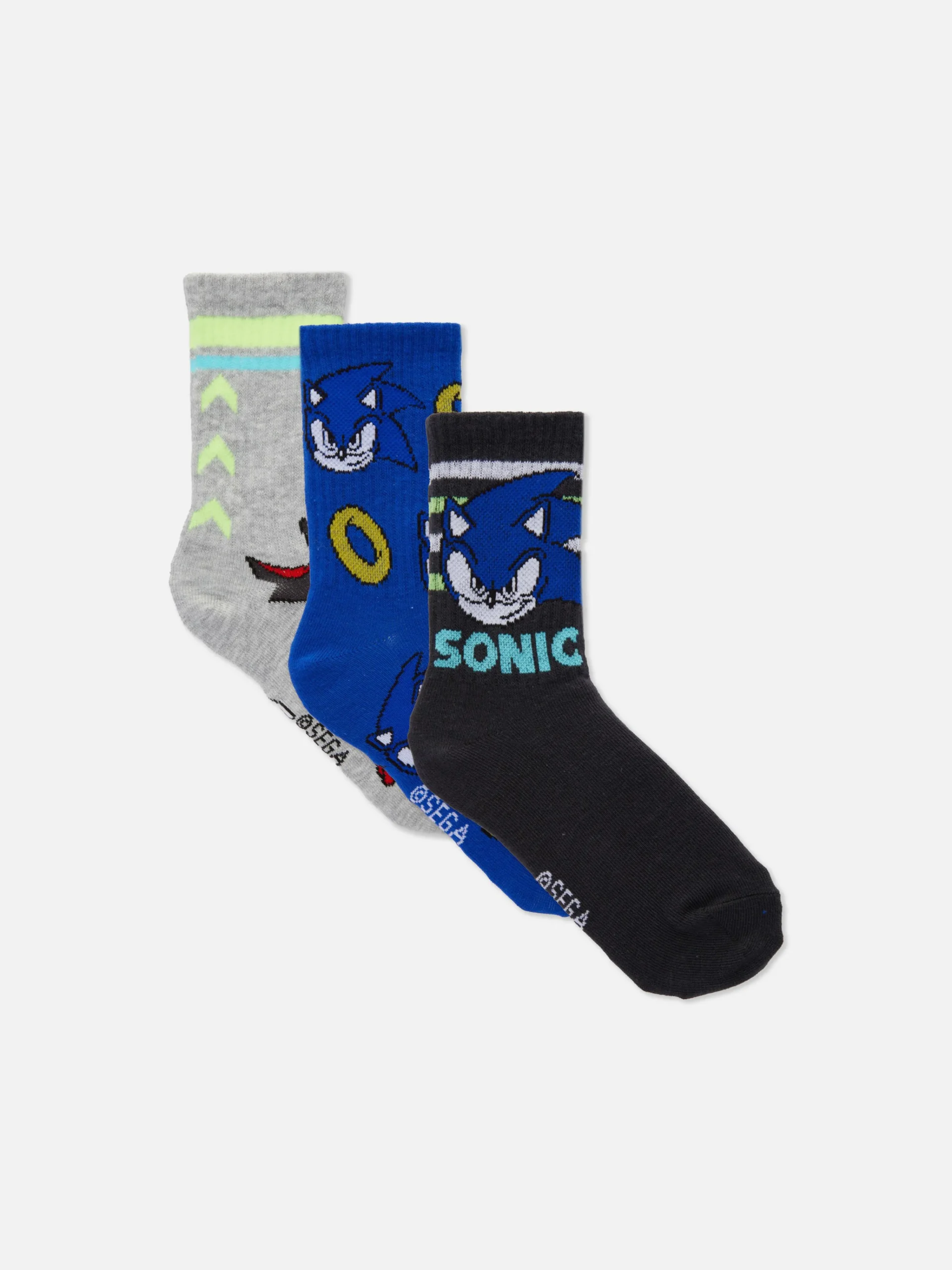 3-Pack Sonic The Hedgehog Socks|Primark Discount