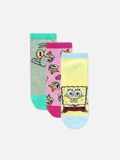 3-Pack SpongeBob SquarePants Sneaker Socks|Primark Sale