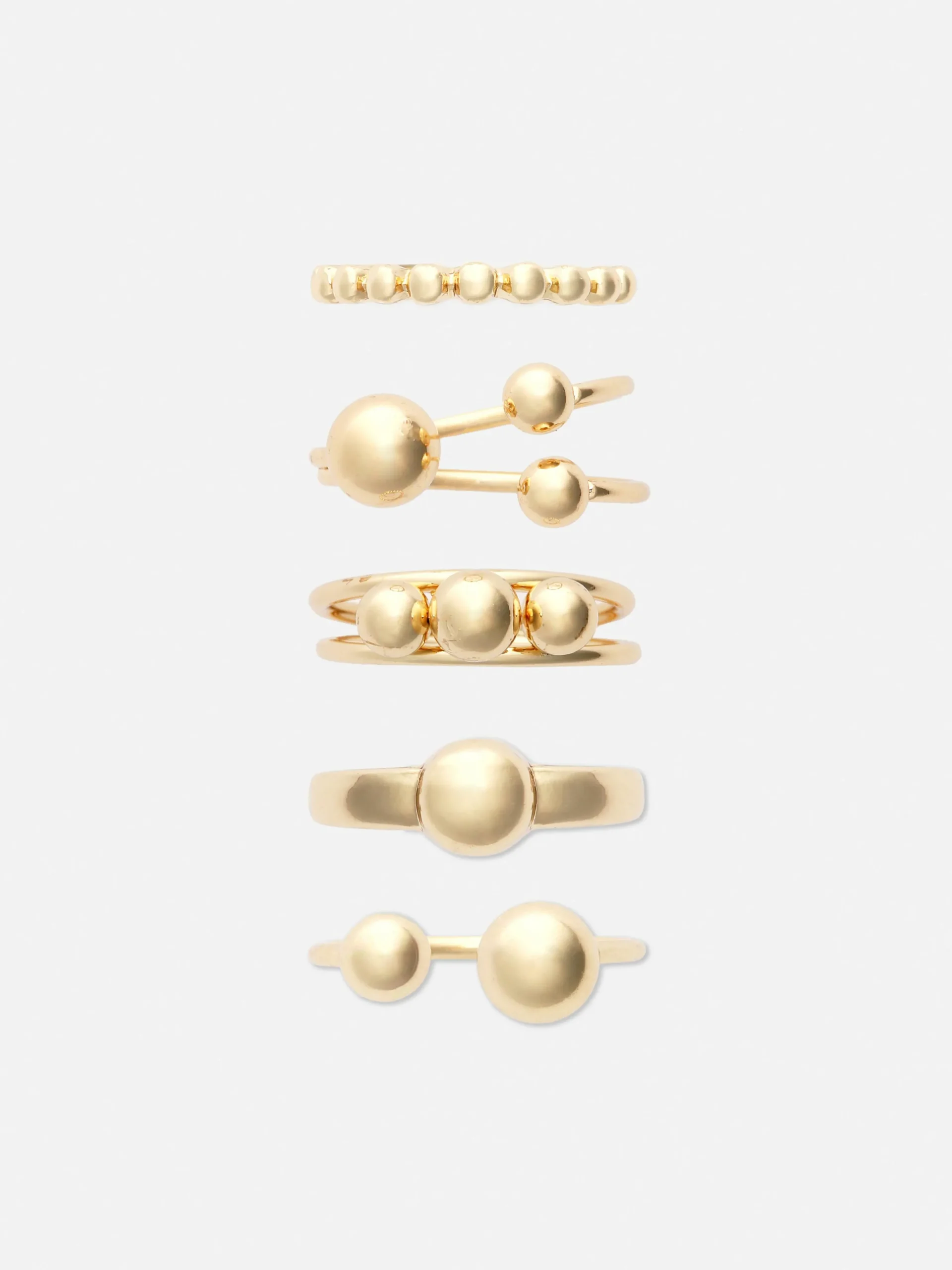 5-Pack Stackable Orb Rings|Primark Discount