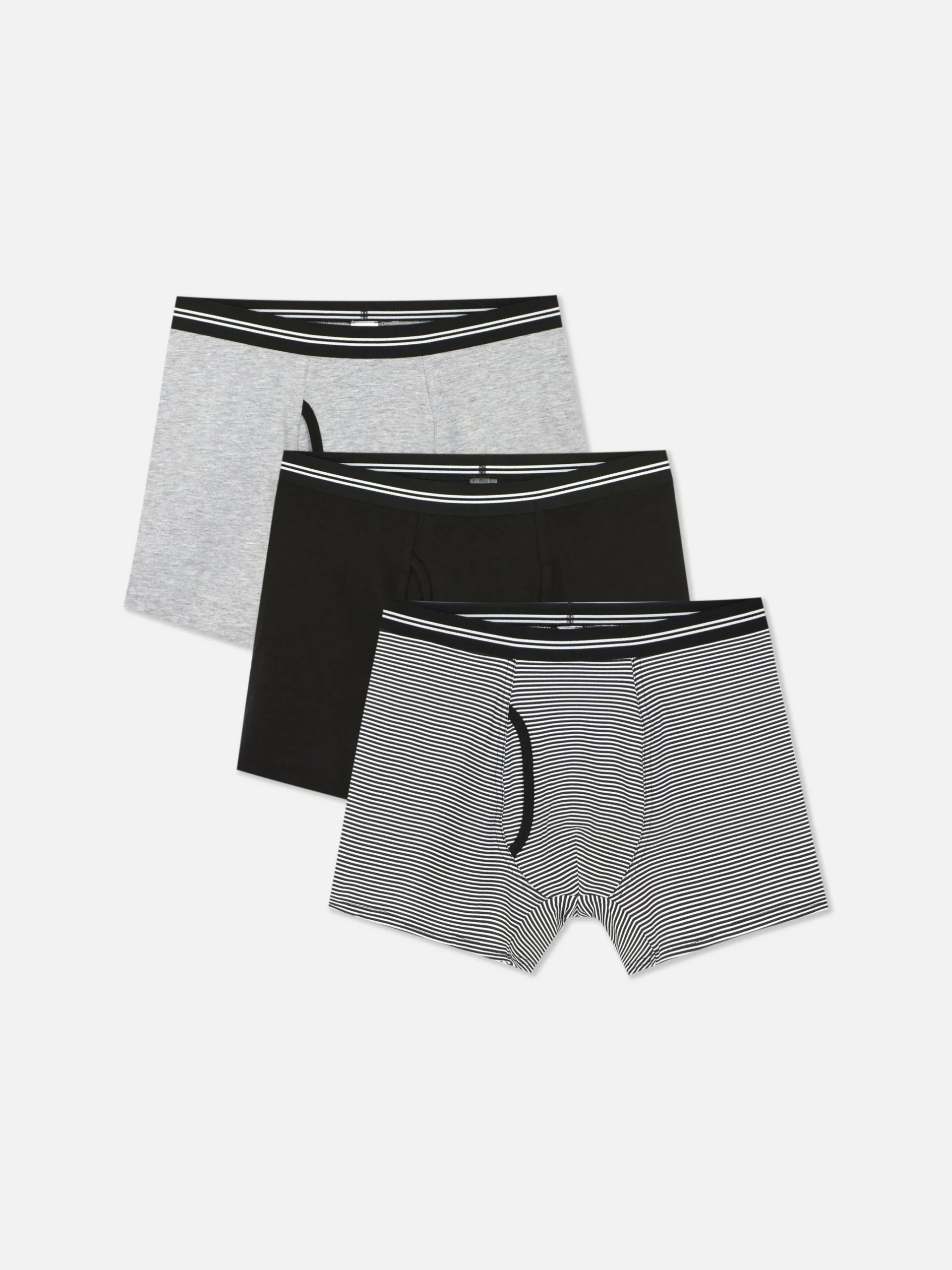 3-Pack Striped Waistband Boxer Briefs|Primark Clearance