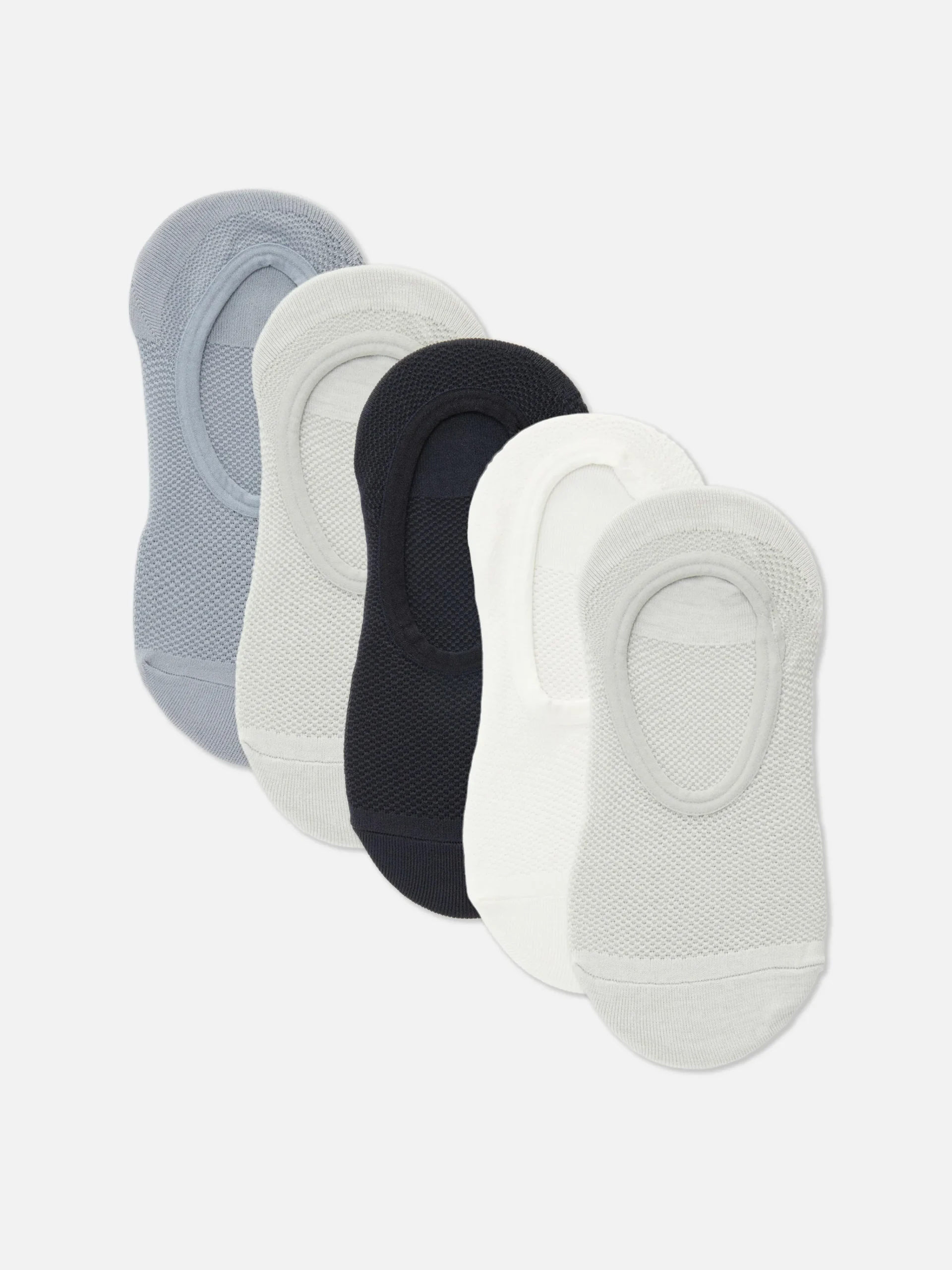 5-Pack Textured Tonal Footie Socks|Primark Discount
